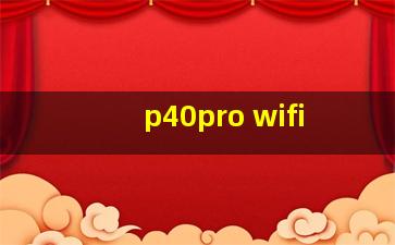 p40pro wifi